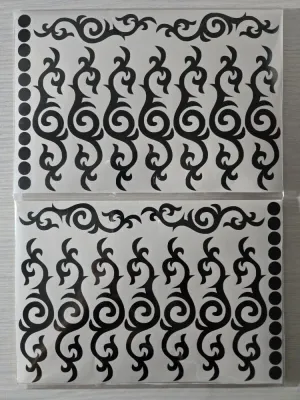 No. 18 Ornament sticker, Wrapping for hoop/clubs (BLACK)