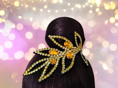No. 21 RG Hair bun Crown (Gold)