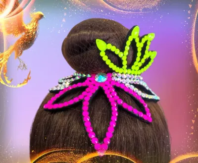No. 25 RG Hair bun Crown (Yellow-Pink Neon)