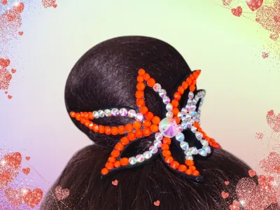 No. 15 RG Hair bun Crown (Orange Neon)