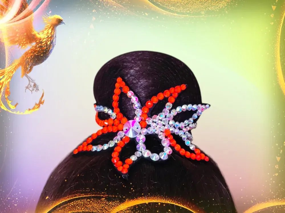 No. 15 RG Hair bun Crown (Orange Neon)