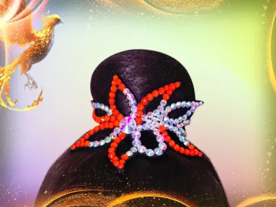 No. 15 RG Hair bun Crown (Orange Neon)