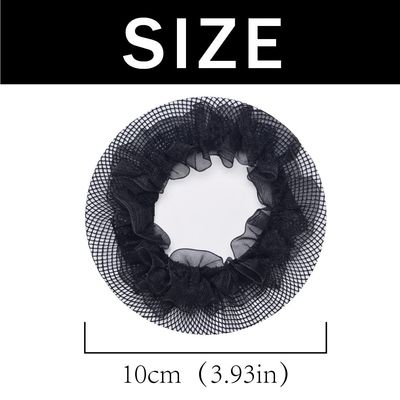 RG Elastic Hair Bun Net (Black/Beige)