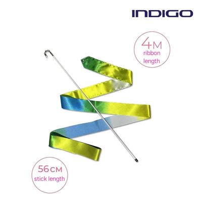 INDIGO Ribbon with stick 4m, АВ-236-14, Blue-Yellow-White.