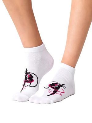 RIALITTA Training, Cotton socks, White, (Gymnast)