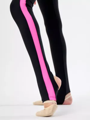 RIALITTA Leggings with stripes, open heel, BiFlex, Pink (32-42)