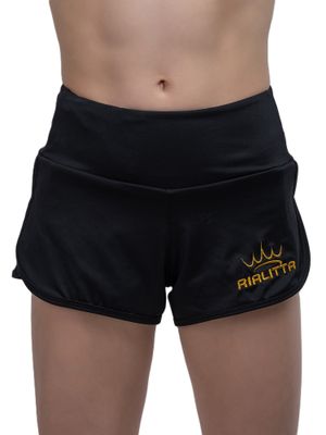 RIALITTA Double-layered shorts with briefs, Black (36-42)