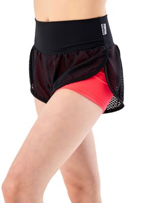 RIALITTA LIGHT Wide band double-layered shorts, Cotton, Coral (36-42)