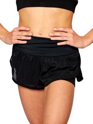 RIALITTA LIGHT Wide band double-layered shorts, Cotton, Black (32-42)
