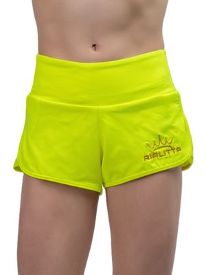 RIALITTA Double-layered shorts with briefs, Yellow Neon (36-42)