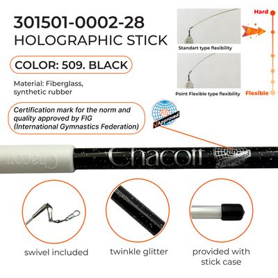CHACOTT 60 cm Holographic Stick Seniors, Black  301501 0002-98 (509)
