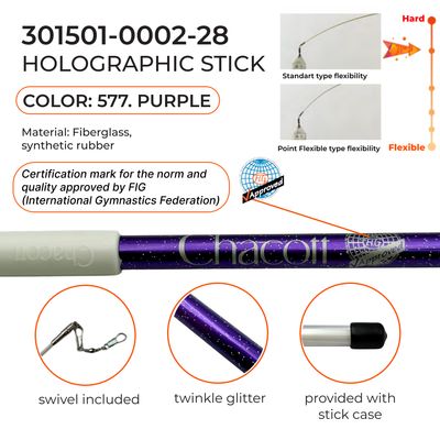 CHACOTT 60 cm Holographic Stick Seniors, Purple  301501 0002-98 (577)