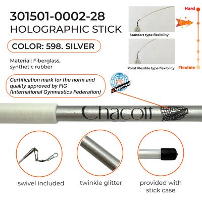 CHACOTT 60 cm Holographic Stick Seniors, Silver 301501 0002-98 (598)