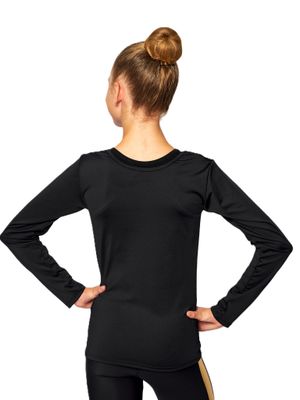 RIALITTA Cotton Longsleeve , Black with Gold Logo (36-40)*