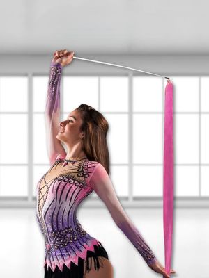 FIABLE Ribbon 4m with stick. Pink.