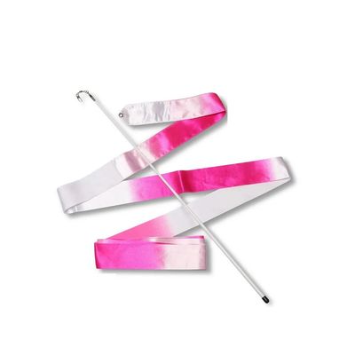 INDIGO Ribbon with stick 4m, АВ-236-14, Pink-White.