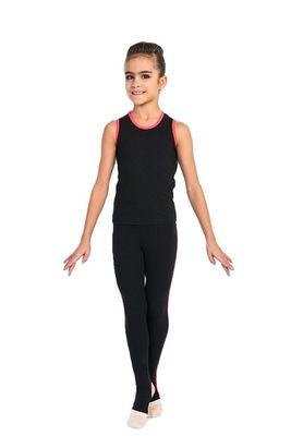 GF Double Layer racerback tank top "Fortune" Cotton-Biflex (36-42) Black-Coral