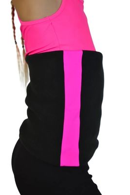 RG Fleece body warmer "AGATA"  Black-Pink (L)