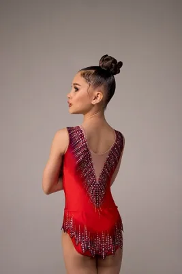 GF Leotard "Evening Horizon" Red 38 (147-158cm)*