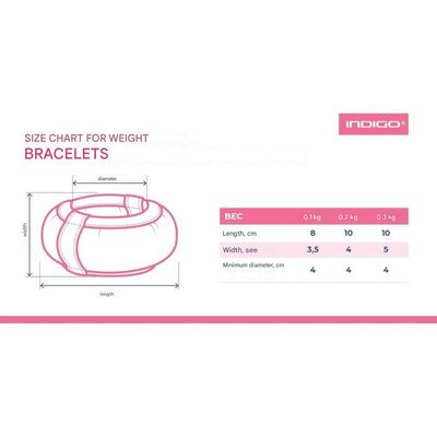 INDIGO Arm weights 0,3 kg SM-257 Neoprene, granules (Pink)