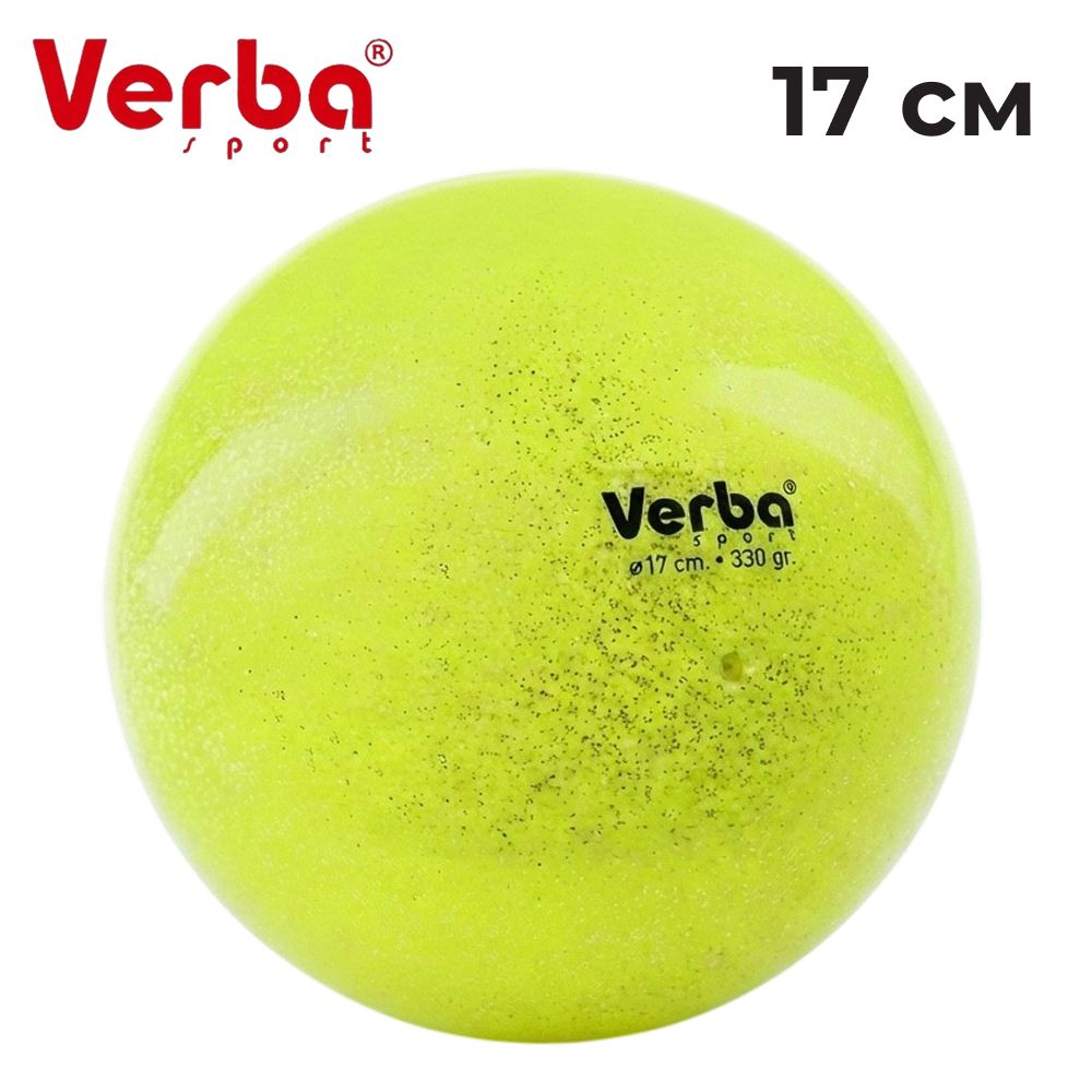 VERBA Sport Gymnastic ball Juniors 17 cm Glitter. (Lemon)