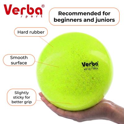 VERBA Sport Gymnastic ball Juniors 17 cm glitter. (Lemon)