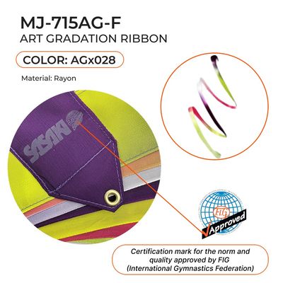 SASAKI Gymnastic ribbon 5 m MJ-715AG (AGx028) FIG