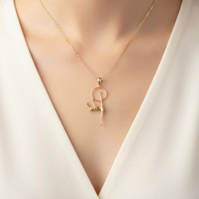 BALLETKIDS Gymnast leg-split with hoop chain TAE070523 (Gold &amp; Silver)