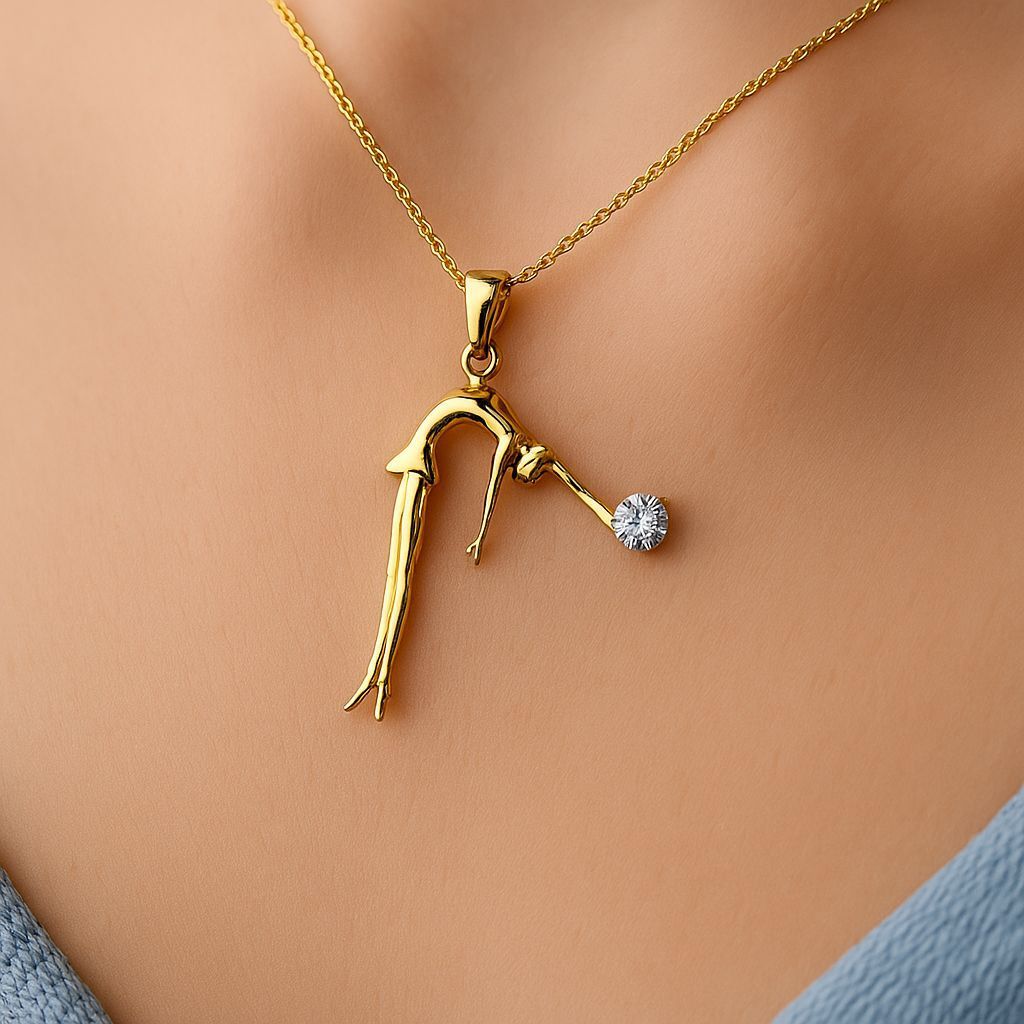 BALLETKIDS Gymnast with a ball chain TAE060523 (Gold &amp; Silver)