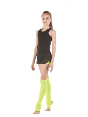 SOLO Overknee knitted legwarmers with a heel cutout.  (60cm) LIME