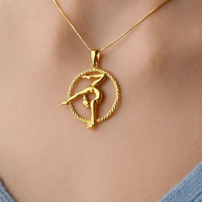 BALLETKIDS Gymnast in a hoop chain ТАЕ010922 (Gold &amp; Silver)