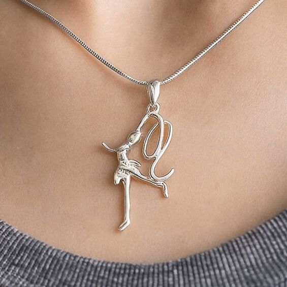 BALLETKIDS Тае Gymnast with ribbon chain (Gold &amp; Silver)