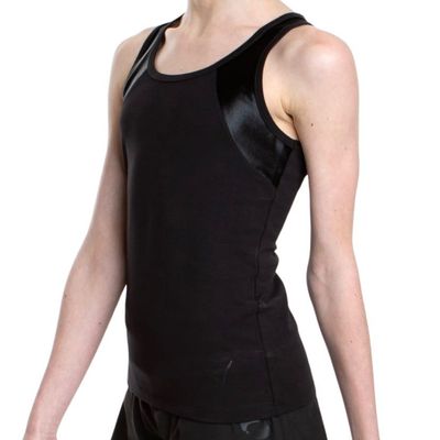 SOLO Cotton tank top «Total Black» RG410-107 (34-42)