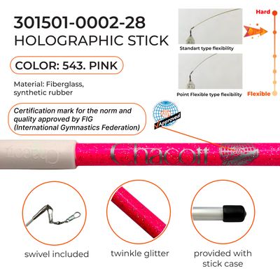 CHACOTT 60 cm Holographic Stick Seniors, Black  301501 0002-98 (543)