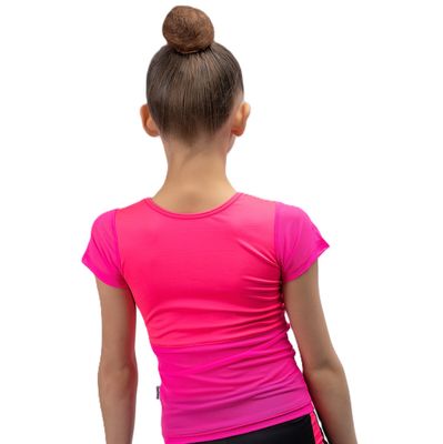 RIALITTA T-shirt with embroidery (28-40) Pink*