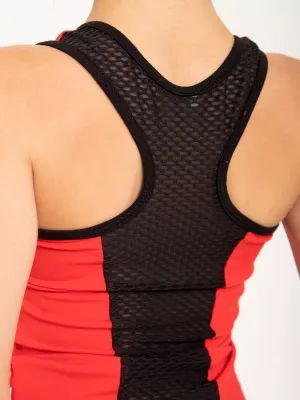 RIALITTA Racerback tank top with rhinestones, Biflex (32-40) Red*