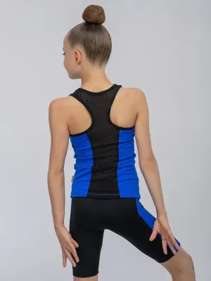 RIALITTA Racerback tank top with rhinestones, Biflex (32-40) Blue