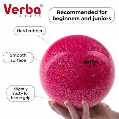 VERBA Sport Gymnastic ball 16 cm Juniors Glitter. (Pink)