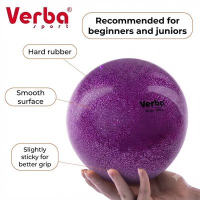 VERBA Sport Gymnastic ball 16 cm Juniors Glitter. (Violet)