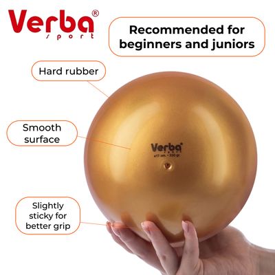 VERBA Sport Gymnastic ball Juniors 17 cm Metallic. (Gold)