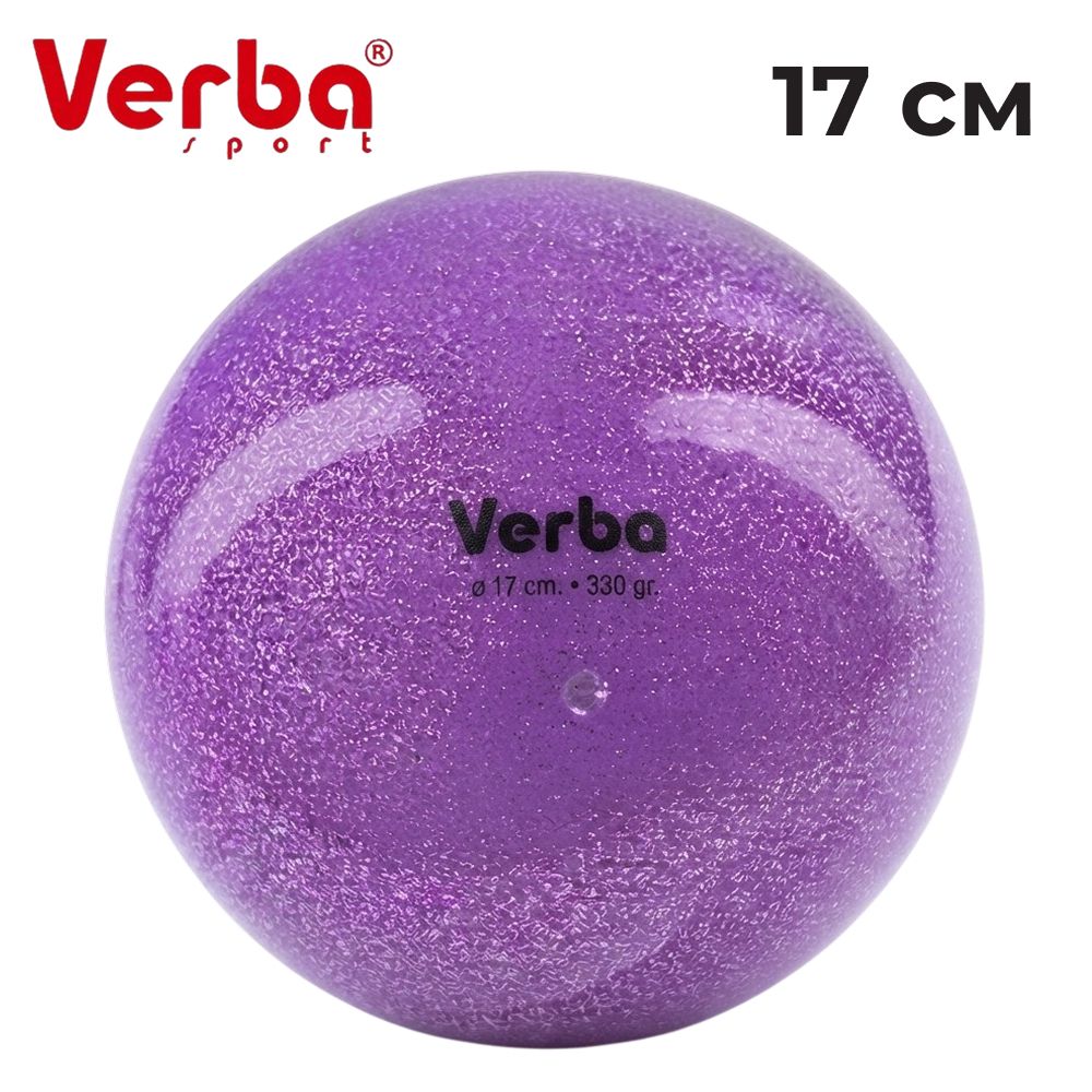 VERBA Sport Gymnastic ball Juniors 17 cm Glitter. (Lilac)