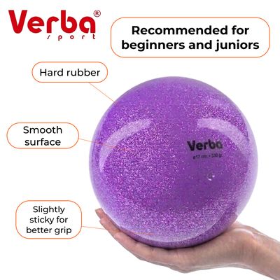 VERBA Sport Gymnastic ball Juniors 17 cm Glitter. (Lilac)