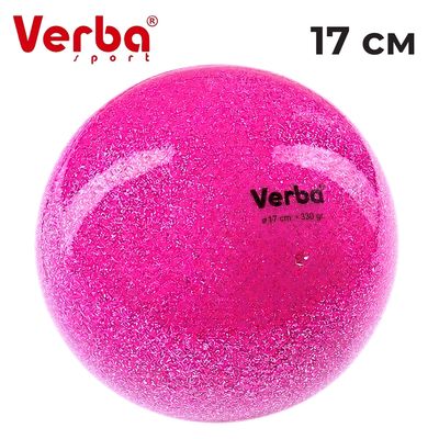VERBA Sport Gymnastic ball Juniors 17 cm glitter. (Pink Neon)