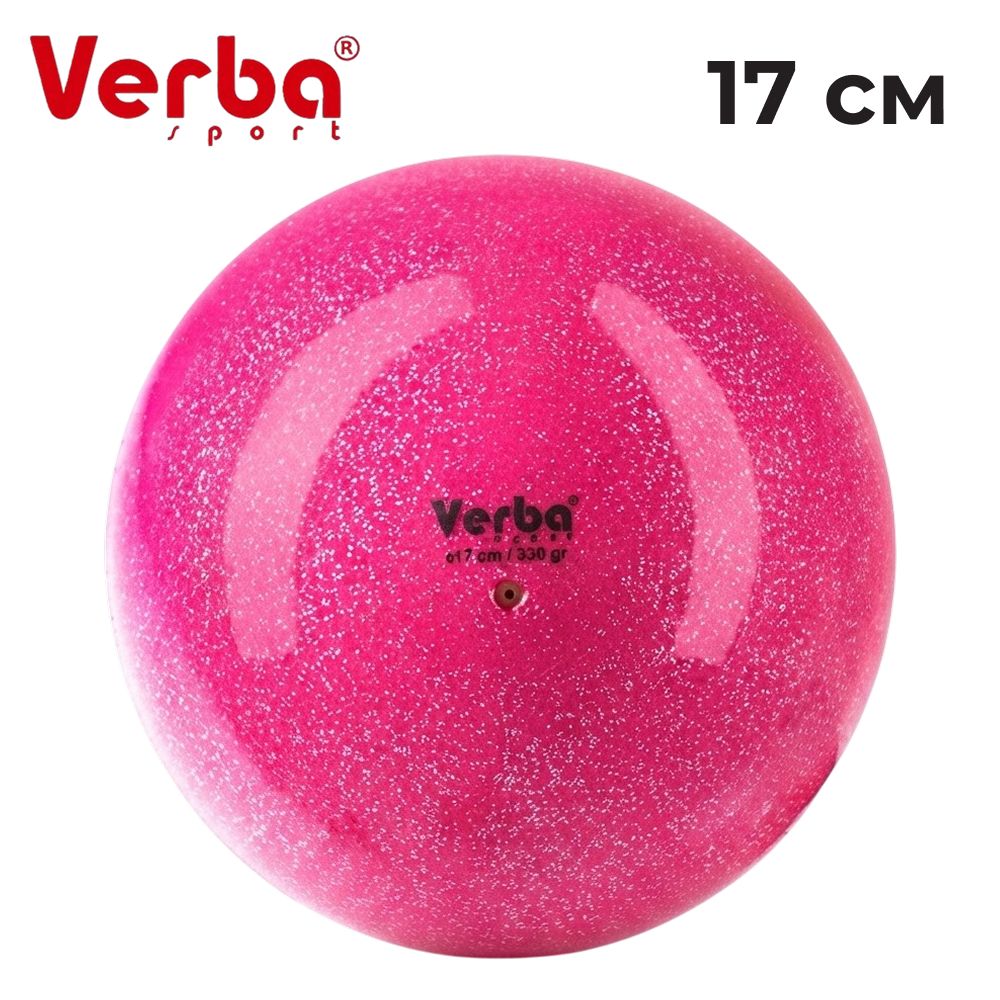 VERBA Sport Gymnastic ball Juniors 17 cm Glitter. (Pink)