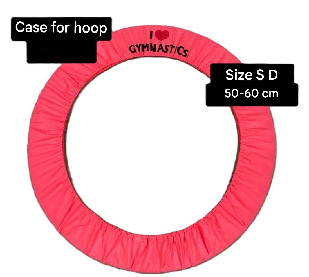 RG Hoop cover "I love Gymnastics" Fluo-Pink, M (60-75cm)