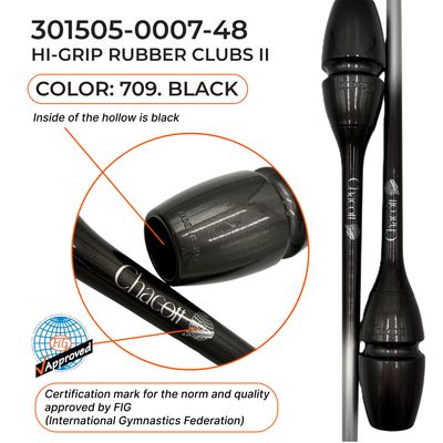 CHACOTT Rubber club 45.5 cm Seniors Hi-Grip II, 301505 0007-48 FIG Black (709)