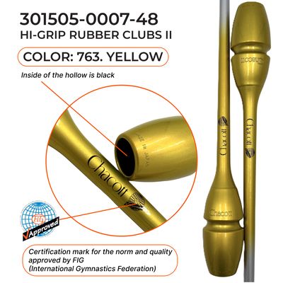 CHACOTT Rubber club 45.5 cm Seniors Hi-Grip II, 301505 0007-48 FIG Yellow (763)