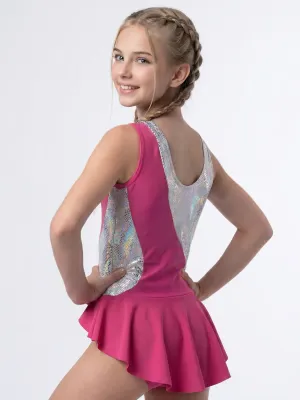 LIVADI RG Leotard, w/o rhinestones, Pink-Silver (32-36)*