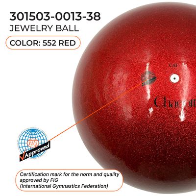 CHACOTT 18,5 cm Jewelry Ball Seniors 3015030013-98 FIG, Red (552)