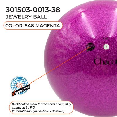 CHACOTT 18,5 cm Jewelry Ball Seniors 3015030013-98 FIG, Magenta (548)